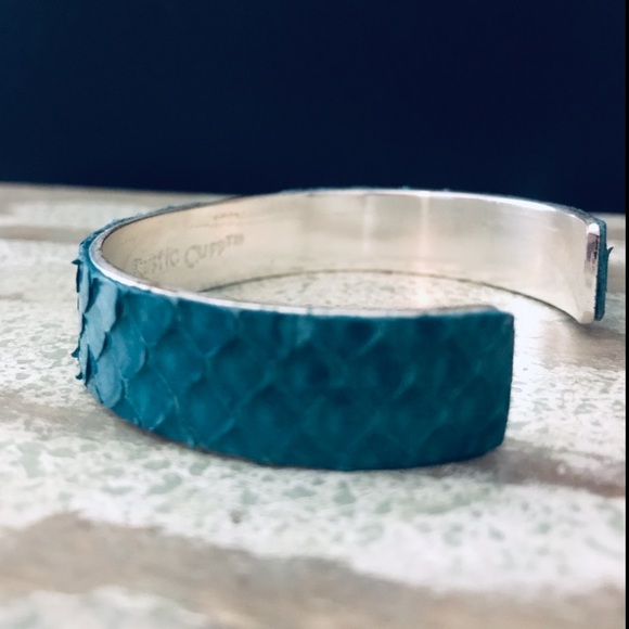 Rustic Cuff Teal Python Cuff - Picture 3 of 4